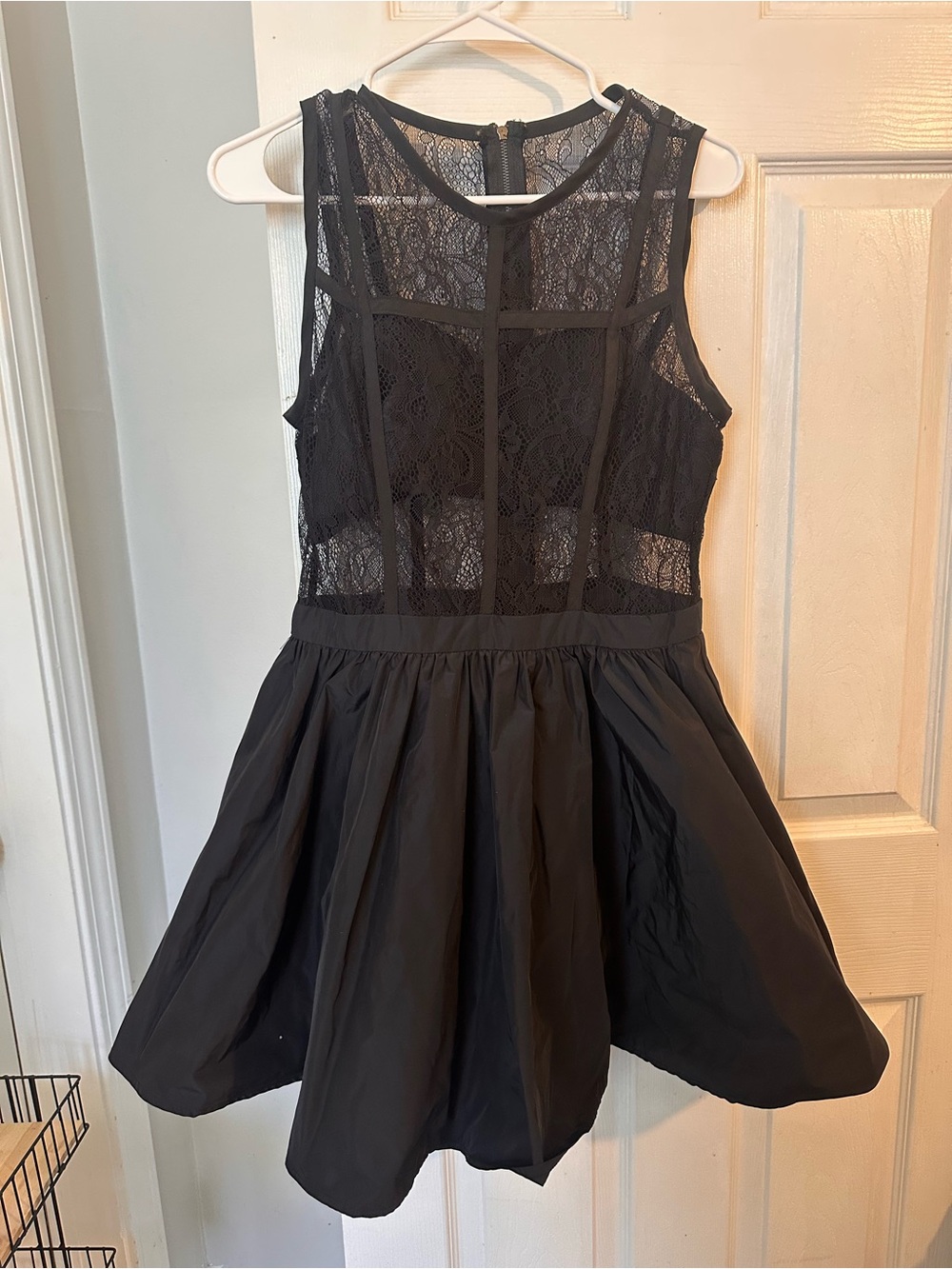BCBGeneration Black Lace Fit & Flare Mini Dress